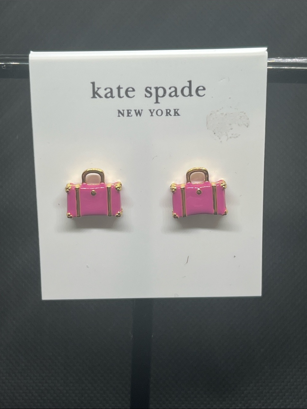 kate spade Pink Mini Handbag Stud Earrings